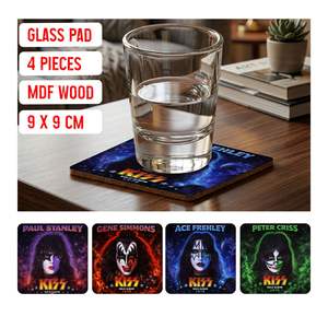 PACK DE MERCHANDISES KISS : Porte-clés, Plaque en Verre et Boîte Colorée Artisanale - Product Image 2