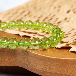 Natural Peridot 8mm Round Beaded Stretch <b>Bracelet</b> <b>Healing</b> Crystal Gemstone <b>Bracelet</b> Leo Virgo Birthstone Lucky Energy Jewelry - Product Image 2