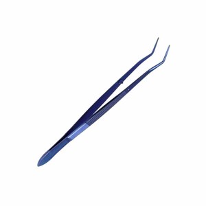 Pinzas Angulares Dentales de Algodón Recubiertas de Titanio Azul Premium, Pinzas Quirúrgicas de Acero Inoxidable para Tejidos, Instrumentos Quirúrgicos - Product Image 2