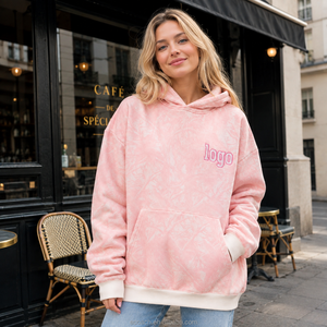 Sudadera con Capucha Bordada Vintage para Mujer, Sudadera de Invierno, Logotipo Personalizado, Ropa Urbana, 100% Algodón Ecológico - Product Image 2