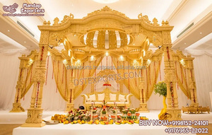 Mandap de Fibra con Aspecto de Madera para Bodas al por Mayor, Mandap de FRP con Aspecto de Madera para Bodas Gujarati del Reino Unido, Decoración de Bodas Indias, Mandap de Fibra para Florida - Product Image 2