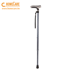 Canne de marche télescopique multifonctionnelle en aluminium Béquille médicale avec poignée chauffante pour personnes âgées - Product Image 1