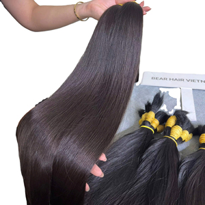 Extensiones de Cabello Bear, 100% Naturales, Cabello Liso, Cabello Humano Vietnamita Puro, Mechones Individuales, Paquete a Granel - Product Image 1