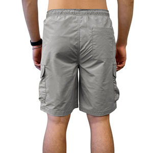 Men's SOLID Color Cargo Shorts Mid Waist Drawstring Closure Bermuda Style Casual Pants Pockets Cotton Material Breathable - Product Image 5