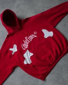 Sudadera con Capucha Extra Grande Roja Personalizada de 370g, Unisex, de Algodón Tejido, con Estampado de Letras, Diseño con Bolsillo Frontal, Estilo Otoñal - Product Image 3