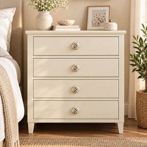 SHUBHAM Decorative <b>Ceramic</b> Cabinet <b>Knob</b> with Gold Floral Design Round <b>Drawer</b> Pull Handle for Wardrobe Dresser Furniture - Product Image 2