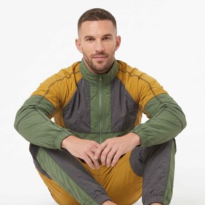 Custom Nylon Windbreaker Lightweight Hiking Streetwear Curved Straight Tracksuit Two Piece Jogger Pants and Jacket <b>Set</b> - Product Image 2