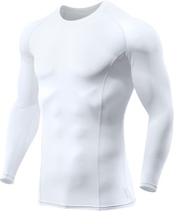 Men Compression Shirt MMA Rash Guard Turtle Neck <b>Long</b> <b>Sleeve</b> Athletic <b>Base</b> <b>Layer</b> Rash Guard For Gym Training Running Cycling Top - Product Image 1