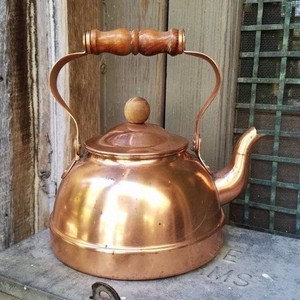 Premium Copper Water <b>Kettle</b> Matte Finish with Handle Handmade Traditional Design for Boiling Water <b>Tea</b> Serving Kitchen Use - Product Image 2
