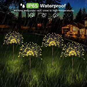 Lampe Solaire LED Feu d'Artifice à Monter Soi-Même Colorée pour Noël Décoration Extérieure de Jardin Paysage Fêtes Événements Parc Pelouse - Product Image 4