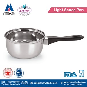 Stainless Steel Saucepan with Ergonomic Handle Multi-Purpose Milk & Curry Pan Light Sauce Features Cover and Pan - Product Image 2