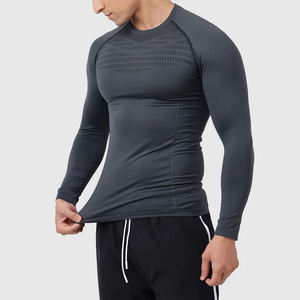 Custom Logo Activewear High Compression Shirts for <b>Men's</b> Full Sleeves Athletic Bjj Rash Guard Gym Workout Fitness <b>Base</b> <b>Layer</b> - Product Image 6