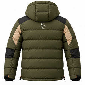 Veste matelassée pour homme, vente en gros, logo personnalisé, veste d'hiver épaisse, imperméable, coupe-vent, usine OEM - Product Image 2