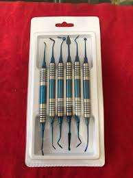 Kit de Instrumentos Dentales Compuestos de 6 Piezas, Instrumentos Quirúrgicos Manuales de Acero Inoxidable con Punta Azul Plasma - Product Image 6