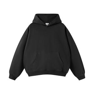 Sweat-shirt à capuche pour homme, couleur unie, coton, tissu molletonné français, design décontracté avec poche, vêtement d'automne, coupe classique - Product Image 6