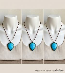 Collar de Macramé Hecho a Mano al por Mayor con Cordón Encerado Marrón, Perla de Agua Dulce, Colgante de Mariposa con Corte Esmeralda, Estilo Boho, Ajustable, con Piedras Preciosas - Product Image 2