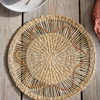 Prix d'usine – Sets de table ronds tressés en jonc de mer naturel, style bohème, écologiques, pour mariages, fêtes et décoration intérieure – Vietnam