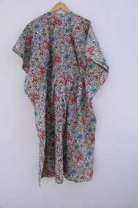 Vestido Kaftán Informal de Verano con Estampado Floral Tropical, sin Mangas, de Algodón, para Mujer, Ropa de Playa, Estilo Asia Pacífico - Product Image 4