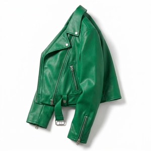 100% High Quality <b>Women's</b> Cropped <b>Leather</b> Outerwear AMIB SPORTS Premium Quality Custom OEM Design - Product Image 4