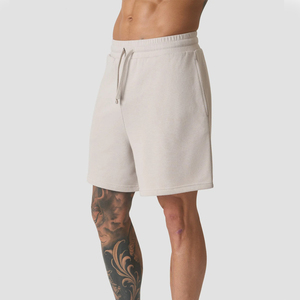 Men's Solid Color Cotton Bermuda <b>Shorts</b> Mid Waist Drawstring Casual Wear Breathable knitted Fabric - Product Image 2