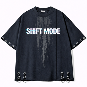 เสื้อยืดสตรีทแวร์ทรงโอเวอร์ไซส์ลายกราฟิกผ้าคอตตอนหนานุ่มสไตล์วินเทจฟอกสีพร้อมห่วงโลหะแฟชั่น - Product Image 2