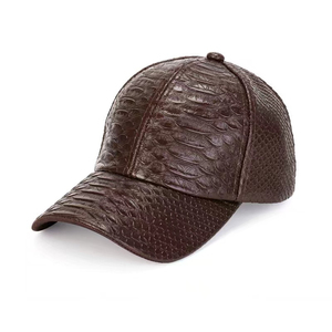 Casquette de baseball unisexe décontractée avec sangle en cuir réglable, motif croco, en cuir PU pour femmes et hommes - Product Image 1