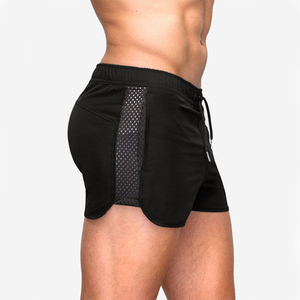 New <b>Men</b> Gym Running Shorts Fitness Mesh Side Patchwork Board Swim <b>Trunk</b> Custom logo Wholesales Fast Dry Sportswear Running Short - Product Image 3