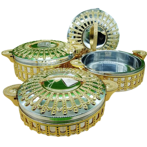 Traditional Chinese Design Stainless Steel Round Casserole With Lid Polished Metal Serving Pot With Handles For Gas - Product Image 2
