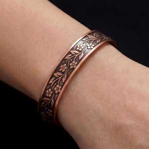 Antique <b>Copper</b> Plated Cuff Bracelet With Viking Knot Design Unisex Vintage Style Jewelry men women <b>copper</b> wear jewelry - Product Image 3