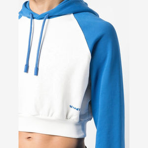 Crop <b>Top</b> Style No <b>Strings</b> Oversized Men 100 Cotton Men Hoodies Heavyweight Cut Edge Raw Hem Boxy Fit Custom Blank Cropped Hoodie - Product Image 3