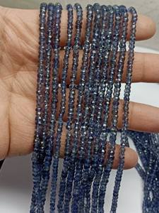 ลูกปัดไอโอไลต์ธรรมชาติคุณภาพสูงทรงรอนเดลเหลี่ยมเพชรพลอย ทำด้วยมือ ราคาขายส่ง ขนาด 4 มม.-4.5 มม. สำหรับทำเครื่องประดับ - Product Image 5