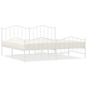 Base de Cama Doble de Acero con Recubrimiento en Polvo Blanco, Categoría de Productos de Camas Metálicas - Product Image 2
