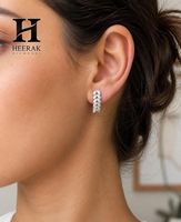 Pendientes de Oro de 14K con Diamantes de Corte Marquesa en Forma de Hoja, Fabricante de Joyería Fina de Lujo