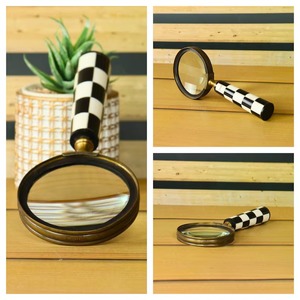 Loupe classique en métal pliable et légère avec poignée en corne à motif circulaire pour la navigation cartographique et la navigation en extérieur professionnelle - Product Image 2
