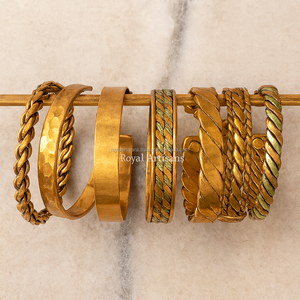 Handcrafted <b>Copper</b> Magnetic Bracelet with Chain Inlay China Modern Sculpture - Product Image 4