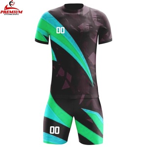 Tenue de football d'été respirante personnalisée, short de sport 100% polyester, antibactérien, séchage rapide, anti-UV, logo personnalisé - Product Image 1