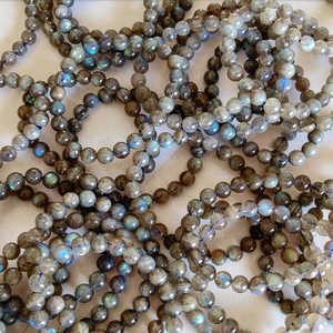 Hermosa Pulsera de Labradorita con Cuentas, Piedra Preciosa Natural, Cuentas Redondas Pulidas Multicolor, Joyería de Cristal Curativa, Venta al por Mayor África - Product Image 4