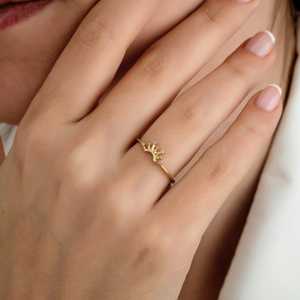 Hallmark Silver Beauty Sterling Silver Gold Plated Oval Cut Natural Stone Eternity <b>Ring</b> - Product Image 2