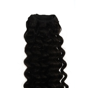 Extensiones de Cabello Natural Remy Ondulado Profundo de la Industria India del Cabello, Tejido a Máquina, 10 Pulgadas, 200% de Densidad, 100g, Todos los Colores Disponibles, Logotipo Personalizable - Product Image 3