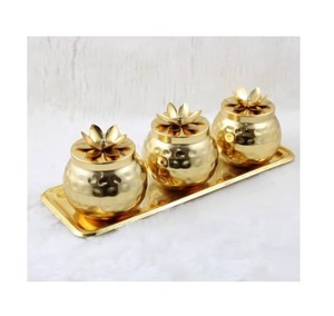 Nuevo Juego de Recipientes para Especias de Metal Dorado con Tapas Negras y Soporte de Cadena, Recipientes Duraderos para Almacenar Hierbas - Product Image 5