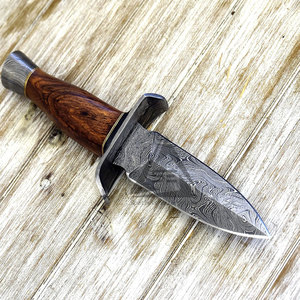 Nouvel Arrivage Couteaux à lame fixe de qualité DIY en acier Damas inoxydable avec manche en bois, personnalisable OEM, fabriqué au Pakistan, équipement de chasse - Product Image 3