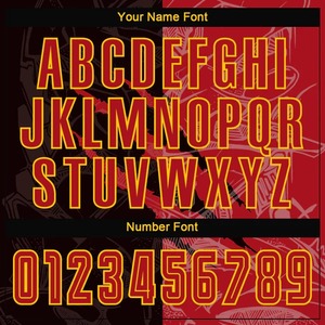 Uniforme de Fútbol Sublimado con Diseño de Grafiti Personalizado en Rojo y Dorado, Jersey Artístico Transpirable para Entrenamiento de Equipos de Fútbol - Product Image 6