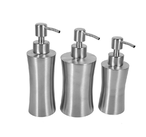 <b>Set</b> of Three Metal <b>Soap</b> Dispenser Premium Quality Handmade <b>Soap</b> Holder Customized Size Shiny Polished <b>Soap</b> Dispenser - Product Image 5