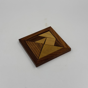 Jeu de puzzle en bois fait main, plateau carré |   Jeu de réflexion éducatif en bois de rose indien |   Ensemble de puzzles IQ pour enfants et adultes - Product Image 6