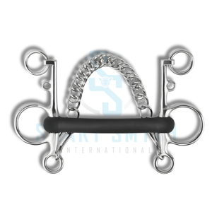 Bocado de caballo profesional de acero inoxidable con anillo en D y mango ovalado, articulado simple, para equitación y entrenamiento. - Product Image 5