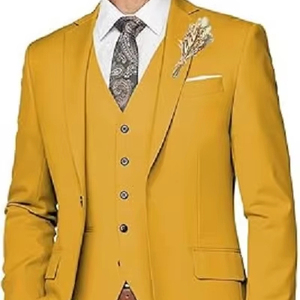 Traje de Novio Moderno, Corte Slim Fit, Pantalón y Chaqueta, Diseño de Lujo - Product Image 1