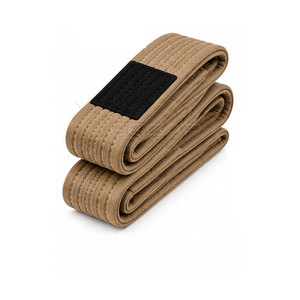 Ceintures de karaté de style nouveau en coton, ceintures de taille avec surpiqûres contrastées, combinaisons de couleurs modernes, fourniture d'usine pour accessoires d'uniformes - Product Image 4