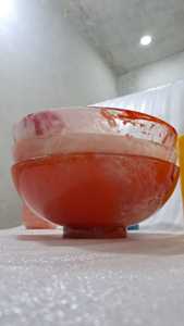 Tazón para Ensalada de Resina Hecho a Mano con Piedra Pulida de Color Rosa Rojizo, Vajilla Decorativa Moderna - Product Image 4
