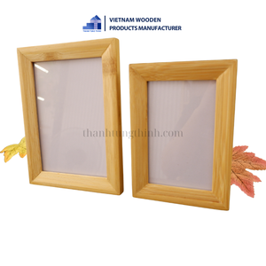 Wooden Photo <b>Frame</b> Rectangle Vertical Minimalist Durable Wall Mountable Made in VietNam - Product Image 4