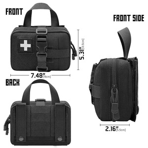 Pochette de rangement tactique imperméable pour premiers secours avec organiseur de médicaments compact en cuir pour les voyages d'urgence et les activités de plein air, à vendre - Product Image 4